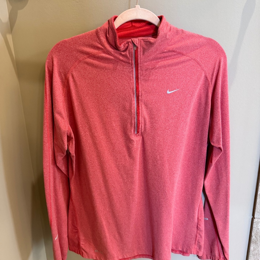 Womens Nike XL Dri-Fit Athletic Running Top Quarter Zip